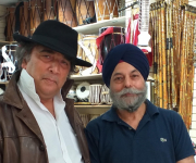 With staff of Jas Musical, London